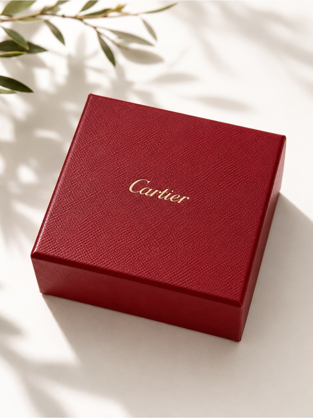 Cartier Authentic Jewelry Storage Gift Box Small Red Gold Excellent Condition